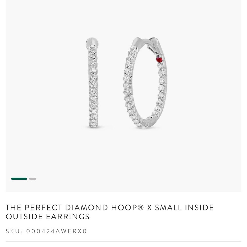 Roberto Coin Perfect Diamond Hoop - Picture 8 of 10